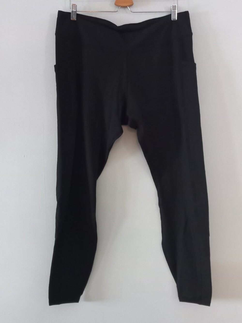 PACT black cotton/elastane leggings with side pockets